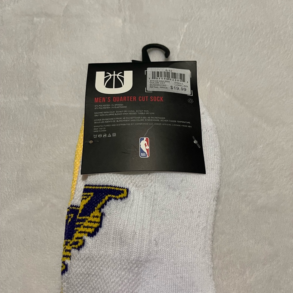 Lakers men’s 3 piece pair of socks - Picture 4 of 4